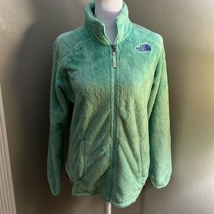 North Face girls XL fleece zip jacket in mint green
